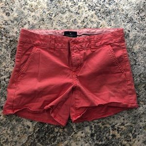American Eagle Coral Pink Midi Short